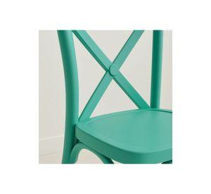 Silla Crossback Danubio de Terraza Exterior o Comedor - Menta