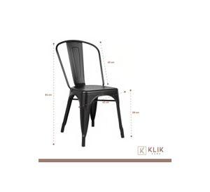 Comedor Industrial 160x90 Madera Oscura Walnut + 6 Sillas Tolix Negras