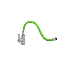 LLAVE MONOMANDO TAUMM LAVAPLATO CUELLO FLEXIBLE VERDE