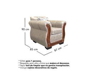 Living Con Resorte Estructural 4 Cuerpos 2+1+1 Lisbon Envejecido X