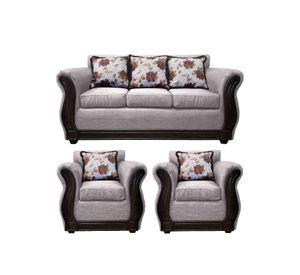 Living Con Resorte Estructural 5 Cuerpos 3+1+1 Eleonor Tela Lisa