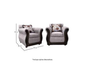 Living Con Resorte Estructural 5 Cuerpos 3+1+1 Eleonor Tela Lisa