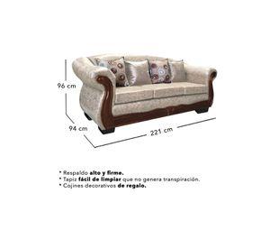 Living Con Resorte Estructural 8 Personas Búfalo 4+3+1 Envejecido X