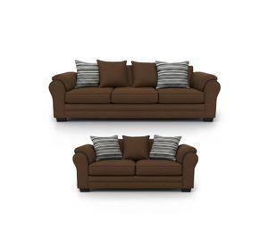 Living 7 Cuerpos 4+3 XL Con Resorte Estructural Grandón Chenille