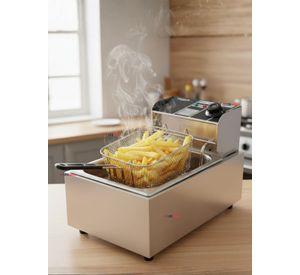Freidora El茅ctrica en Aceite El茅ctrica 5 Litros 2000W de Potencia Acero Inoxidable