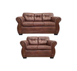 Living Con Respaldo Confortable 5 Personas Taurus 3+2 Envejecido X