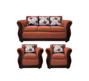 Living Con Resorte Estructural 5 Cuerpos 3+1+1 Eleonor Tela Lisa