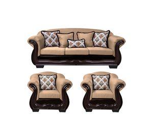 Living Con Resorte Estructural 6 Cuerpos Búfalo 4+1+1 Chenille+PU