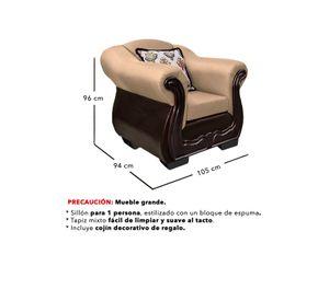 Living Con Resorte Estructural 6 Cuerpos Búfalo 4+1+1 Chenille+PU