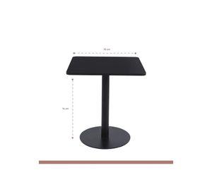 Mesa restaurant 70x70 Tubo Metal cubierta MDF + 4 Sillas Master Negras