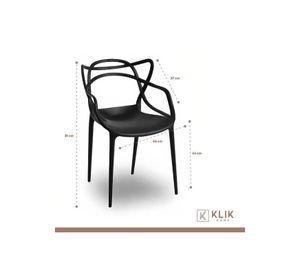 Mesa restaurant 70x70 Tubo Metal cubierta MDF + 4 Sillas Master Negras