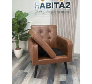 SILLON DANIELS TAPIZADO EN CUERO SINTETICO