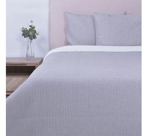 Cubrecama quilt jacquard S.King Stripes Gris Fabrics
