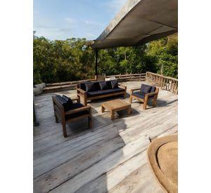 TERRAZA RÚSTICA MIARUSTE MODELO AMBAR 5 CUERPOS COLOR MADERA ROBLE