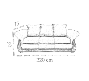 Juego de living 3-2 Creta beige