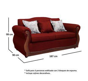 Living Con Resorte Estructural 5 Cuerpos 3+1+1 Gran Santi X