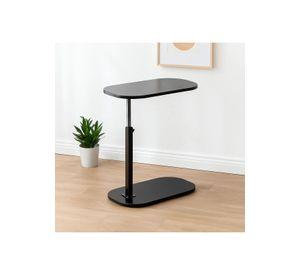 Mesa de Noche Ajustable en C para Cama y Sofá - Negro