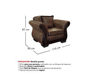 Living Con Resorte Estructural 5 Cuerpos 3+1+1 Finis Envejecido