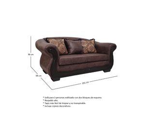 Living Con Resorte Estructural 5 Cuerpos 3+1+1 Grand Búfalo Envejecido Versión PREMIUM