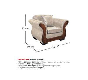 Living Con Resorte Estructural 5 Cuerpos 3+1+1 Finis Envejecido X