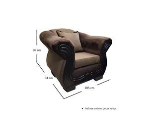 Living Con Resorte Estructural 5 Cuerpos 3+1+1 Grand Búfalo Lino Rústico Versión PREMIUM