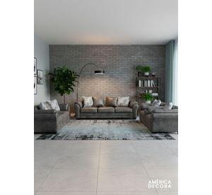 Living 9 Cuerpos 4+3+1+1 XL Con Resorte Estructural Grandón Envejecido