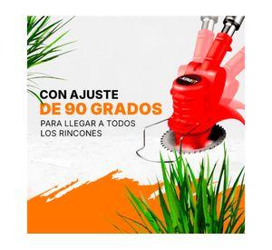 Orilladora pasto telescópica + 2 baterías + repuestos