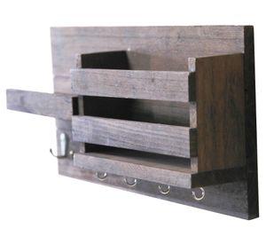 Percha con repisa/ganchos 41.9x21.1x8.8 cm
