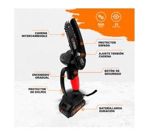 Motosierra podadora eléctrica MZ2BAT 4" + 2 baterías