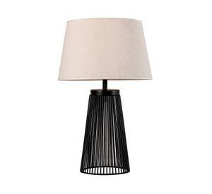 Lámpara jaula sobremesa 40 W E27 1 Luz LED Negro Mate