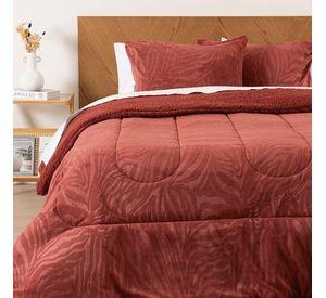 Plumon Coral Emboss King Ladrillo
