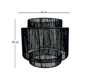 Lámpara colgante P001 negro 40W E27 1 Luz LED