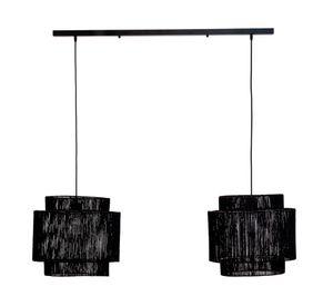 Lámpara colgante L1000-2 negro 40 W E27 2 Luces LED