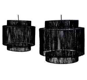 Lámpara colgante L1000-2 negro 40 W E27 2 Luces LED