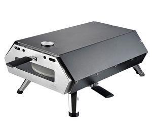 Horno pizza giratorio manual VPO-12GM negro/plata