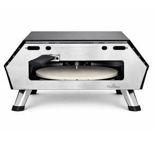 Horno pizza giratorio manual VPO-12GM negro/plata