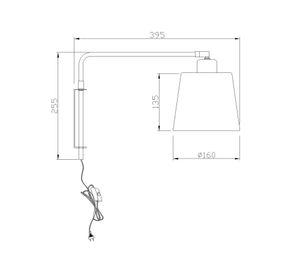 Aplique E27 luz led kW-006 Cordón negro