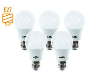 Ampolleta 11 W E27 luz fría A60 5 un.