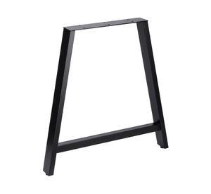 Pata trapezoide negro mate 7.5x70 x71 cm