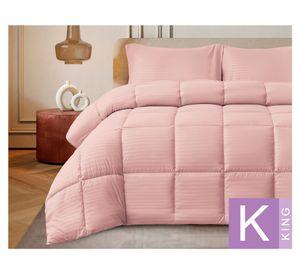 Plumón Embossed rosado King