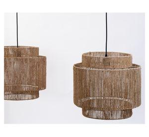 Lámpara colgante 40 W E27 2 Luces LED L1000-2 beige natural