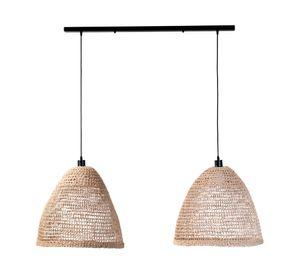 Lámpara colgante 40 W E27 2 Luces LED L1000-3 beige natural