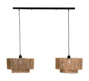 Lámpara colgante 40 W E27 2 Luces LED L1000-3 beige natural