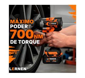 Llave impacto inalámbrica 1/2" 700 Nm 21V + 2 baterías + accesorios