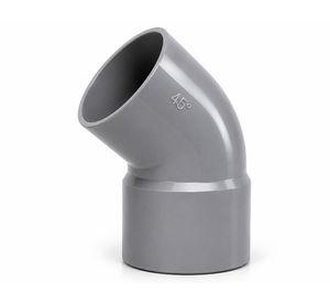 Codo sanitario gris 45° 40 mm