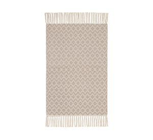 Alfombra Relieve geo crudo 60x90 cm
