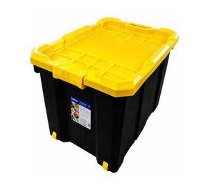 Caja organizadora Strong negro/amarillo polipropileno 100 litros