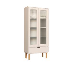Vitrina Aura off white 180x80x37.8 cm