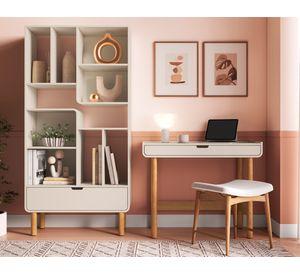 Estante Aura off white 180x90x37.5 cm
