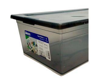 Caja organizadora Mybox gris polipropileno 6 litros